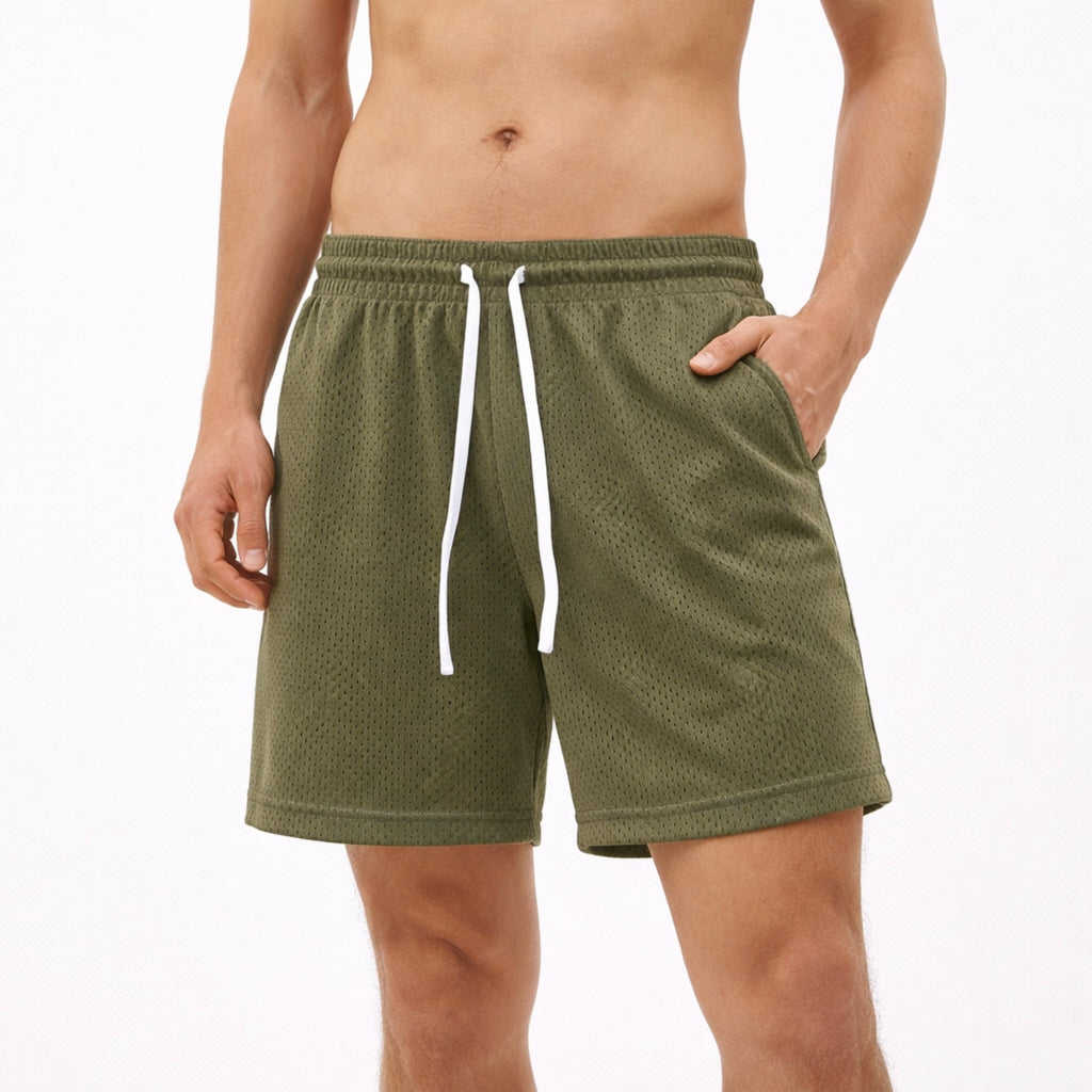 Mesh Drawstring Shorts